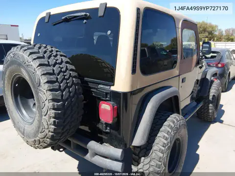 2000 Jeep Wrangler Sport VIN 1J4FA49S9YP727170 фото 5