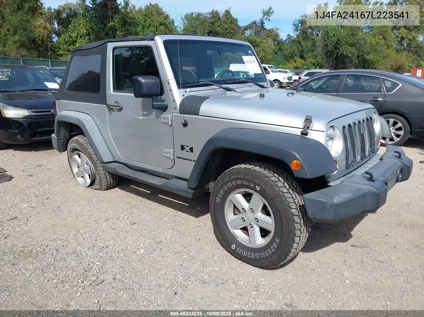 2007 Jeep Wrangler X VIN 1J4FA24167L223541 фото 2