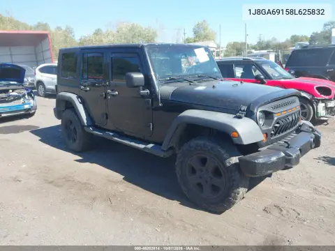 1J8GA69158L625832 — 2008 Jeep Wrangler, Передняя часть, фото до ремонта