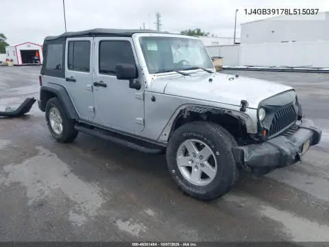 1J4GB39178L515037 — 2008 Jeep Wrangler, Переворот, фото до ремонта