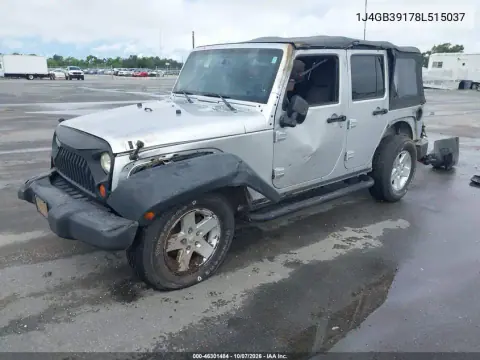 2008 Jeep Wrangler Unlimited X VIN 1J4GB39178L515037 фото 3