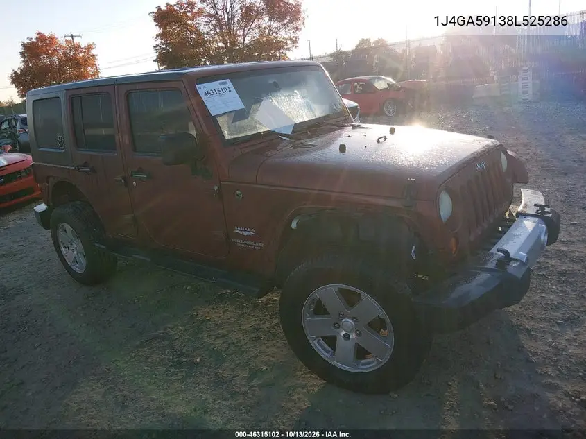2008 Jeep Wrangler Unlimited Sahara VIN 1J4GA59138L525286 фото 1