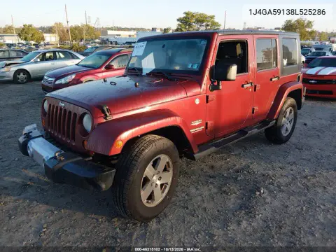 2008 Jeep Wrangler Unlimited Sahara VIN 1J4GA59138L525286 фото 2