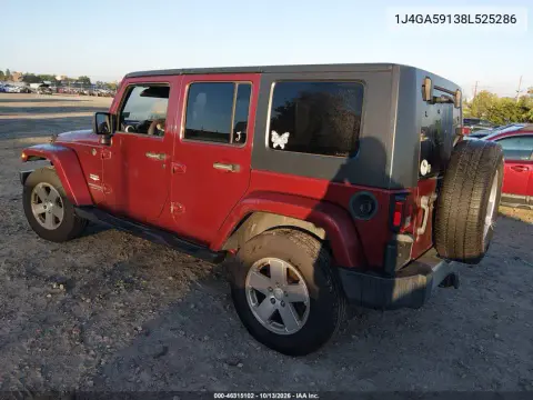 2008 Jeep Wrangler Unlimited Sahara VIN 1J4GA59138L525286 фото 3