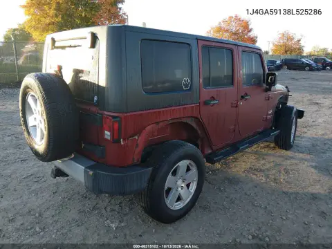 2008 Jeep Wrangler Unlimited Sahara VIN 1J4GA59138L525286 фото 4