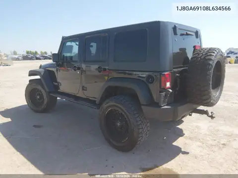 2008 Jeep Wrangler Unlimited Rubicon VIN 1J8GA69108L634566 фото 3