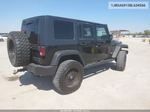2008 Jeep Wrangler Unlimited Rubicon VIN 1J8GA69108L634566 фото 4