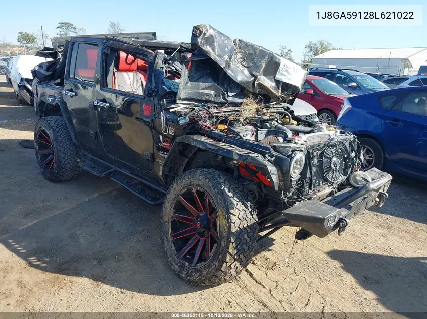 1J8GA59128L621022 Jeep Wrangler 2008 — повреждение Биологическая опасность, фото до ремонта