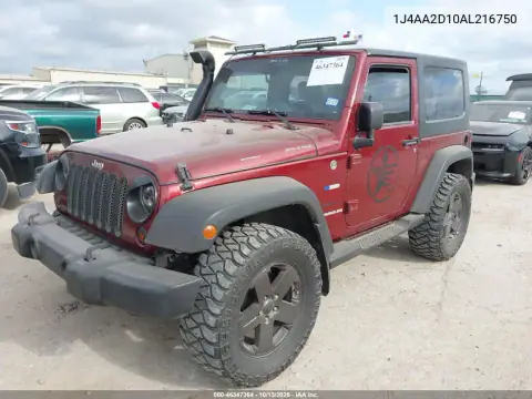 1J4AA2D10AL216750 — 2010 Jeep Wrangler, фото 3 с аукциона IAAI 19.10.2026, Не указано