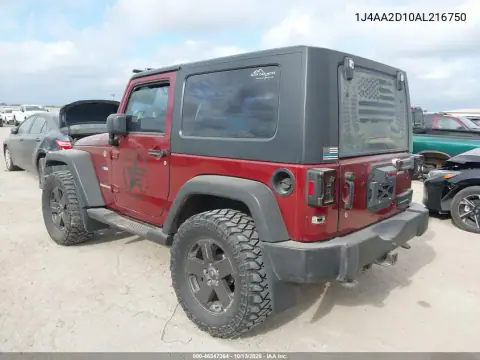 1J4AA2D10AL216750 — 2010 Jeep Wrangler, фото 4 с аукциона IAAI 19.10.2026, Не указано