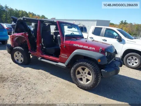 1C4BJWDG0CL286659 — 2012 Jeep Wrangler, Передняя часть, фото до ремонта