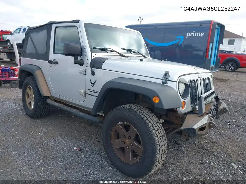 2012 Jeep Wrangler Sport VIN 1C4AJWAG5CL252247 фото 2