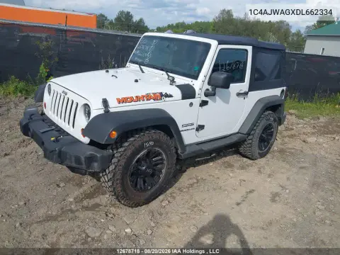 2013 Jeep Wrangler Sport VIN 1C4AJWAGXDL662334 фото 3