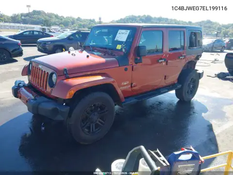 2014 Jeep Wrangler Unlimited Sahara VIN 1C4BJWEG7EL199116 фото 3