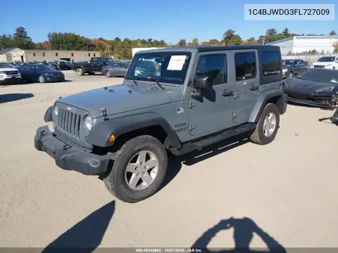 2015 Jeep Wrangler Unlimited Sport VIN 1C4BJWDG3FL727009 фото 3