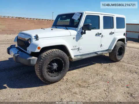 2016 Jeep Wrangler Unlimited Sahara VIN 1C4BJWEG8GL216721 фото 3