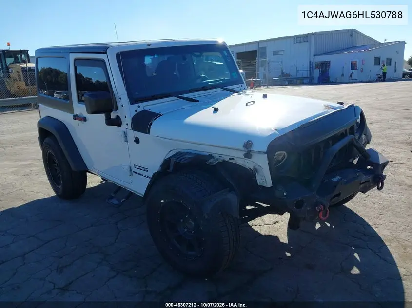 2017 Jeep Wrangler Sport 4X4 VIN 1C4AJWAG6HL530788 фото 2