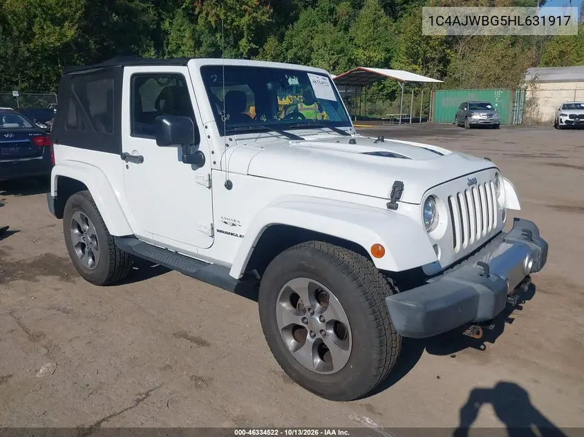1C4AJWBG5HL631917 — 2017 Jeep Wrangler, фото 2 с аукциона IAAI, Передняя часть