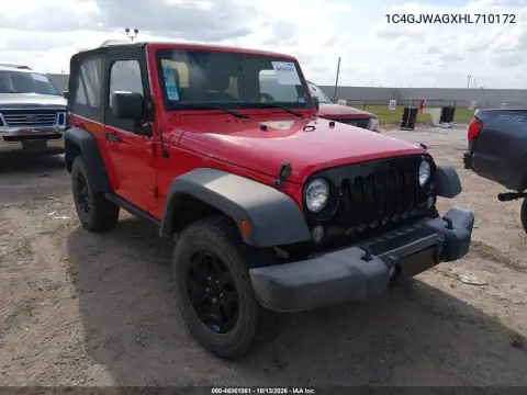 1C4GJWAGXHL710172 — 2017 Jeep Wrangler, Естественный износ, фото до ремонта