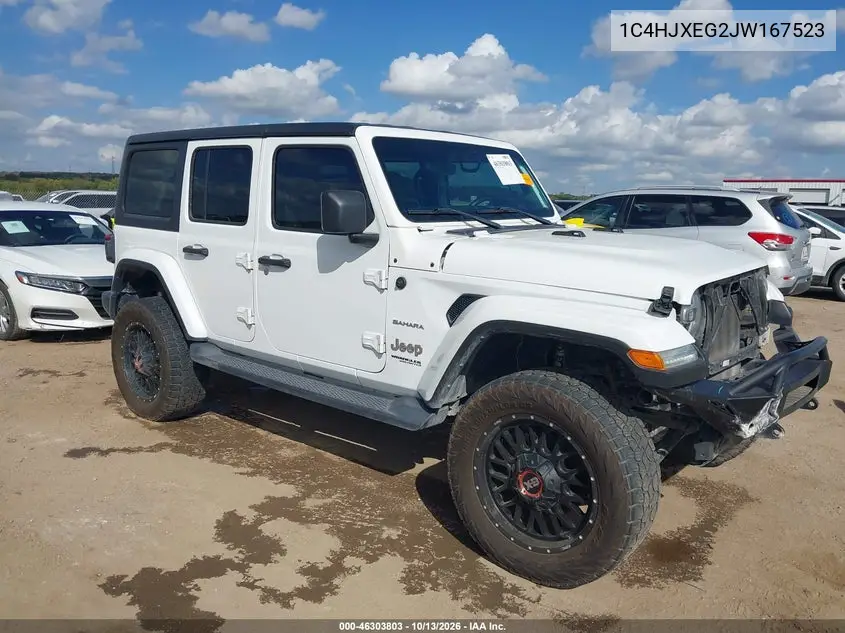 2018 Jeep Wrangler Unlimited Sahara 4X4 VIN 1C4HJXEG2JW167523 фото 2