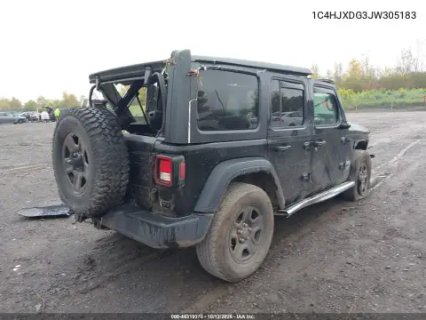 2018 Jeep Wrangler Unlimited Sport 4X4 VIN 1C4HJXDG3JW305183 фото 4