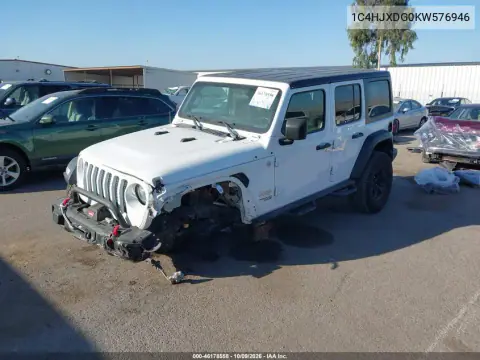 2019 Jeep Wrangler Unlimited Sport S 4X4 VIN 1C4HJXDG0KW576946 фото 3