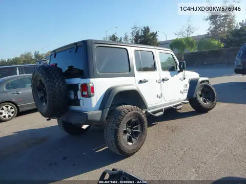 2019 Jeep Wrangler Unlimited Sport S 4X4 VIN 1C4HJXDG0KW576946 фото 5