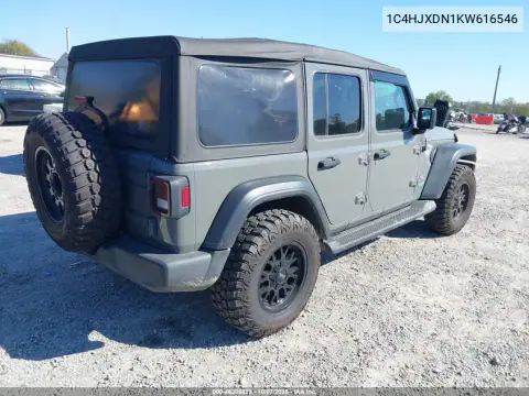 2019 Jeep Wrangler Unlimited Sport S 4X4 VIN 1C4HJXDN1KW616546 фото 5