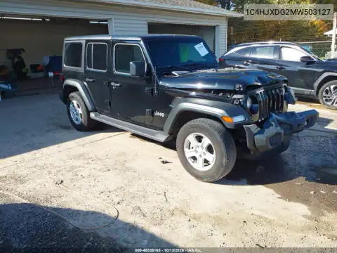 1C4HJXDG2MW503127 — 2021 Jeep Wrangler, Передняя часть, фото до ремонта