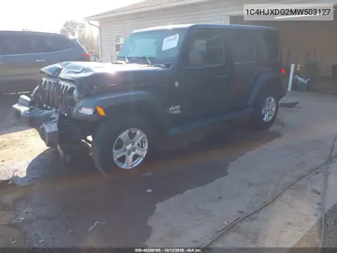 1C4HJXDG2MW503127 — 2021 Jeep Wrangler, фото 2 с аукциона IAAI, Передняя часть