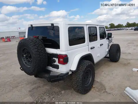 1C4HJXFG1MW514391 — 2021 Jeep Wrangler, Передняя часть, фото до ремонта