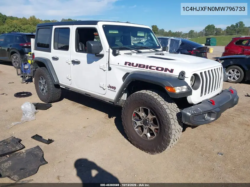 1C4HJXFN0MW796733 Jeep Wrangler 2021 — повреждение Естественный износ, фото до ремонта