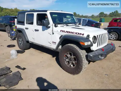 1C4HJXFN0MW796733 — 2021 Jeep Wrangler, Естественный износ, фото до ремонта