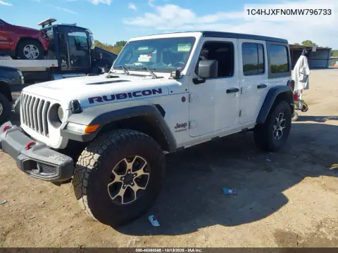 1C4HJXFN0MW796733 — 2021 Jeep Wrangler, фото 2 с аукциона IAAI, Естественный износ