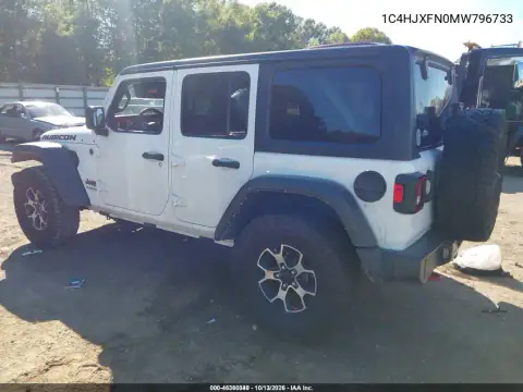 1C4HJXFN0MW796733 — 2021 Jeep Wrangler, фото 3 с аукциона IAAI, Естественный износ