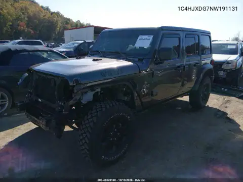 2022 Jeep Wrangler Unlimited Willys 4X4 VIN 1C4HJXDG7NW191131 фото 3