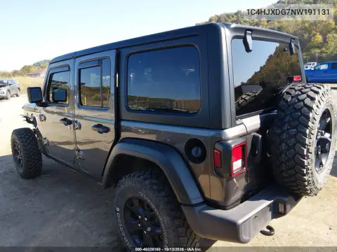 2022 Jeep Wrangler Unlimited Willys 4X4 VIN 1C4HJXDG7NW191131 фото 4