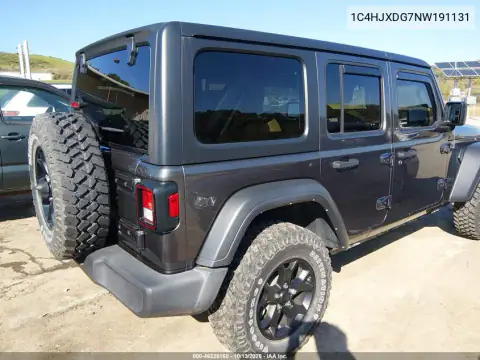 2022 Jeep Wrangler Unlimited Willys 4X4 VIN 1C4HJXDG7NW191131 фото 5