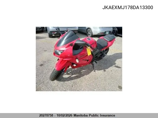 2008 Kawasaki Ex250R Ninja VIN JKAEXMJ178DA13300 фото 1