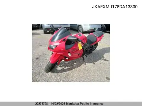 JKAEXMJ178DA13300 — 2008 Kawasaki EX, Кража, фото до ремонта