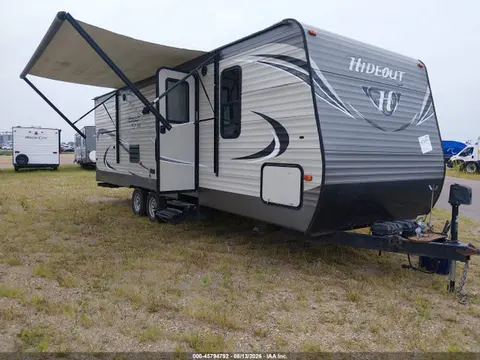 4YDT26L28GN207379 — 2016 Keystone RV 5TH Wheel Travel Trailer, Задняя часть слева (Left Rear), фото до ремонта