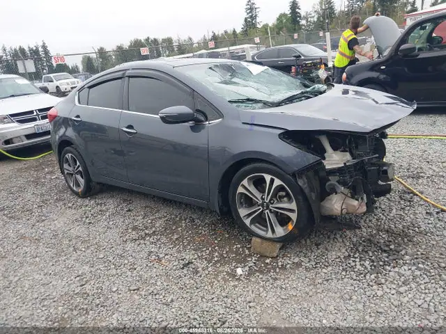 KNAFZ4A81E5091766 — 2014 Kia Forte EX, Передняя часть (Front End), фото до ремонта