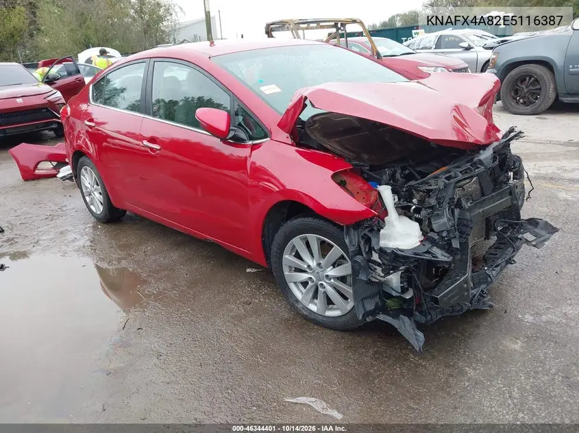KNAFX4A82E5116387 Kia Forte 2014 — повреждение Передняя часть, фото до ремонта