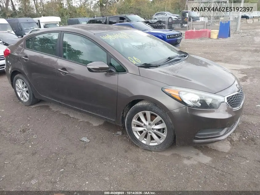 KNAFX4A62E5192397 — 2014 Kia Forte, фото 2 с аукциона IAAI, Естественный износ