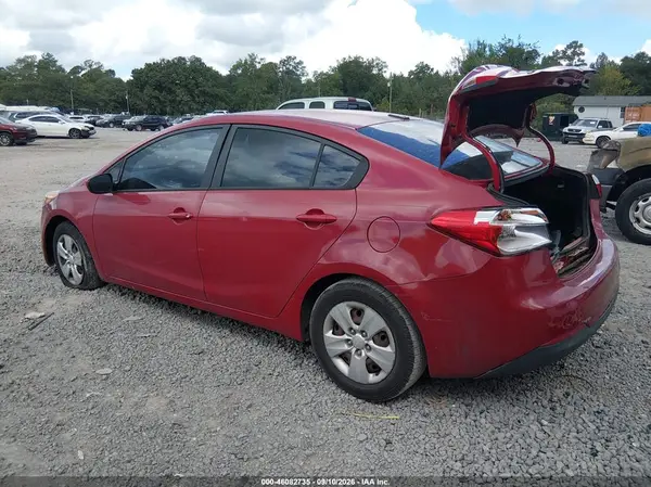 KNAFK4A63G5481127 — 2016 Kia Forte, фото 3 с аукциона IAAI 13.10.2026, Задняя часть
