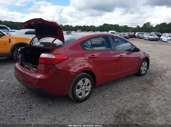 KNAFK4A63G5481127 — 2016 Kia Forte, фото 4 с аукциона IAAI 13.10.2026, Задняя часть