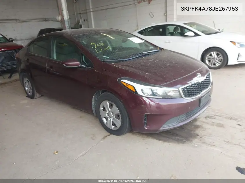 3KPFK4A78JE267953 — 2018 Kia Forte, фото 2 с аукциона IAAI, Естественный износ