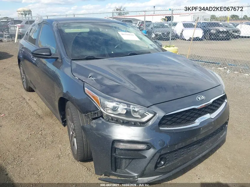 2019 Kia Forte S VIN 3KPF34AD2KE067672 фото 1