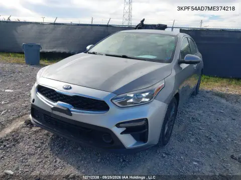 2021 Kia Forte Ex/Ex Premium/Ex+ VIN 3KPF54AD7ME374218 фото 3