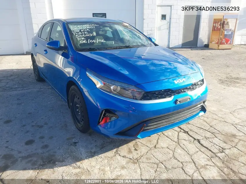 2022 Kia Forte Ex/Ex Premium/Ex+/Gt-Line VIN 3KPF34AD0NE536293 фото 2